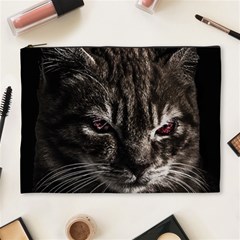 Creepy Kitten Portrait Photo Illustration Cosmetic Bag (xl) by dflcprintsclothing