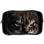 Creepy Kitten Portrait Photo Illustration Toiletries Bag (Two Sides) Back