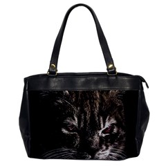 Creepy Kitten Portrait Photo Illustration Oversize Office Handbag by dflcprintsclothing