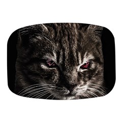 Creepy Kitten Portrait Photo Illustration Mini Square Pill Box by dflcprintsclothing