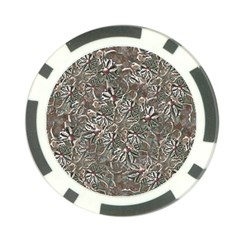 Modern Floral Collage Pattern Design Poker Chip Card Guard (10 Pack) by dflcprintsclothing