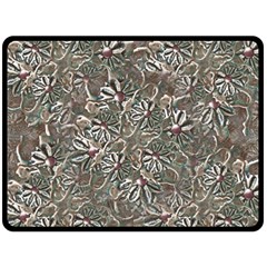 Modern Floral Collage Pattern Design Fleece Blanket (large) 