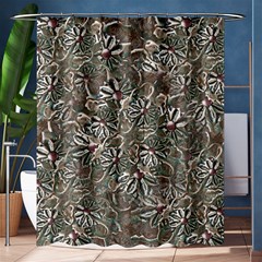 Modern Floral Collage Pattern Design Shower Curtain 60  X 72  (medium) 