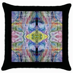 Painted Pebbles I Repeats Throw Pillow Case (black) by kaleidomarblingart