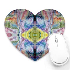 Painted Pebbles I Repeats Heart Mousepads by kaleidomarblingart