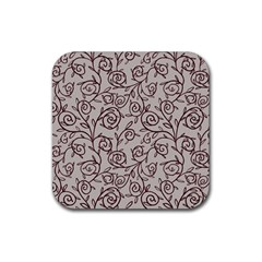 Curly Lines Rubber Coaster (square)  by SychEva