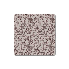 Curly Lines Square Magnet by SychEva