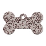 Curly Lines Dog Tag Bone (One Side) Front