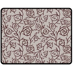 Curly Lines Fleece Blanket (medium)  by SychEva