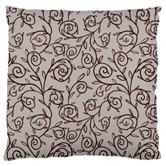 Curly Lines Large Cushion Case (one Side) by SychEva