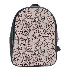 Curly Lines School Bag (xl) by SychEva