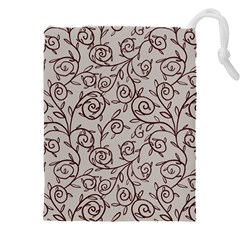 Curly Lines Drawstring Pouch (5xl) by SychEva