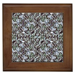 Intricate Textured Ornate Pattern Design Framed Tile by dflcprintsclothing