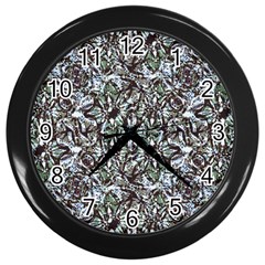 Intricate Textured Ornate Pattern Design Wall Clock (black) by dflcprintsclothing