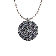 Intricate Textured Ornate Pattern Design 1  Button Necklace by dflcprintsclothing