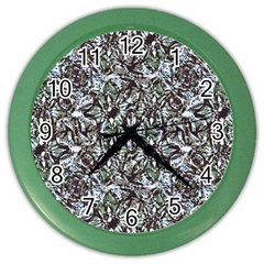 Intricate Textured Ornate Pattern Design Color Wall Clock