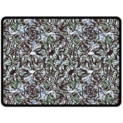 Intricate Textured Ornate Pattern Design Double Sided Fleece Blanket (large) 