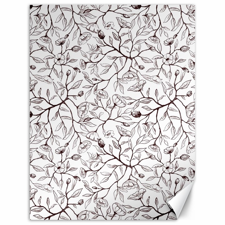 Pencil Flowers Seamless Pattern Canvas 18  x 24 