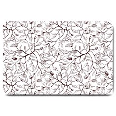 Pencil Flowers Seamless Pattern Large Doormat  by SychEva