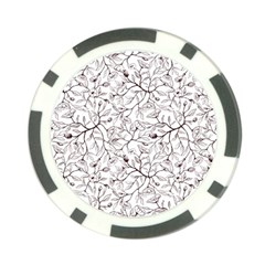 Pencil Flowers Seamless Pattern Poker Chip Card Guard