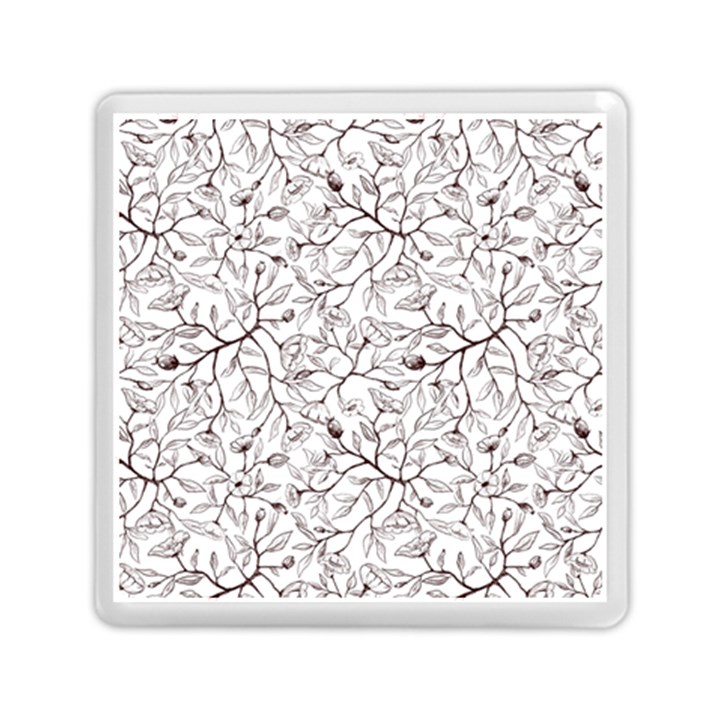 Pencil Flowers Seamless Pattern Memory Card Reader (Square)