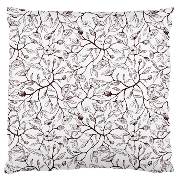 Pencil Flowers Seamless Pattern Standard Flano Cushion Case (One Side)