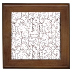 Pencil Flowers Framed Tile