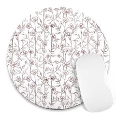 Pencil Flowers Round Mousepads by SychEva