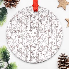 Pencil Flowers Ornament (Round)