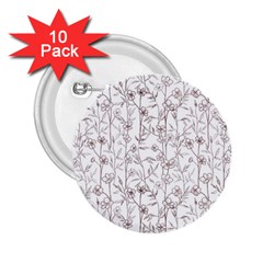 Pencil Flowers 2.25  Buttons (10 pack) 