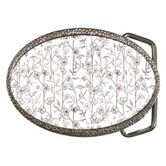 Pencil Flowers Belt Buckles