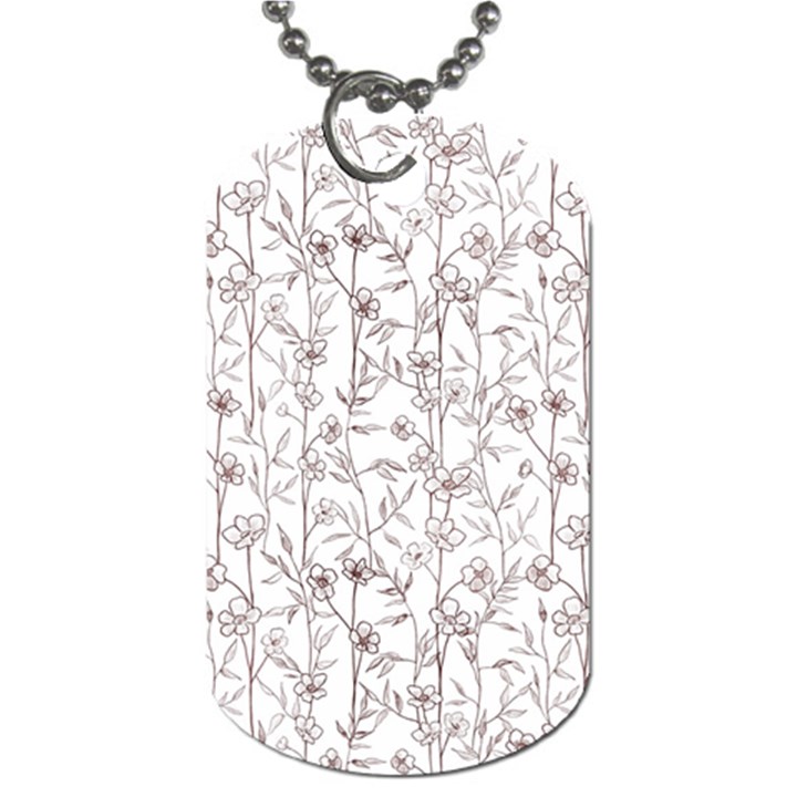 Pencil Flowers Dog Tag (Two Sides)