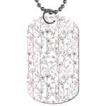 Pencil Flowers Dog Tag (Two Sides) Back