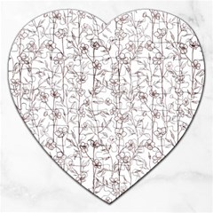 Pencil Flowers Jigsaw Puzzle (heart) by SychEva