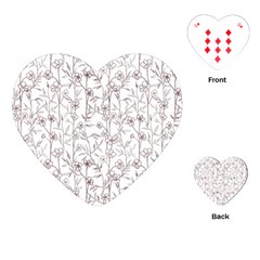 Pencil Flowers Playing Cards Single Design (heart) by SychEva