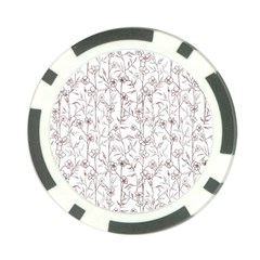 Pencil Flowers Poker Chip Card Guard