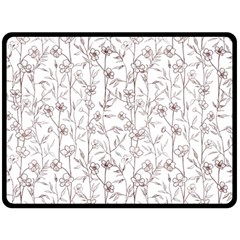 Pencil Flowers Fleece Blanket (Large) 