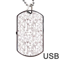 Pencil Flowers Dog Tag USB Flash (Two Sides)