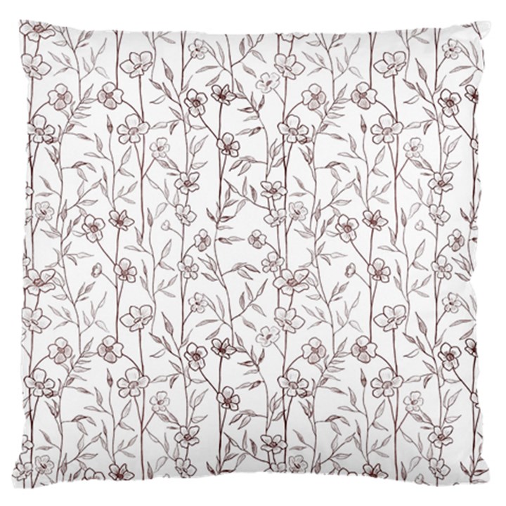 Pencil Flowers Large Cushion Case (Two Sides)