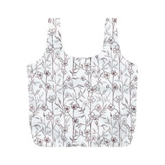 Pencil Flowers Full Print Recycle Bag (m) by SychEva