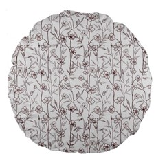 Pencil Flowers Large 18  Premium Flano Round Cushions