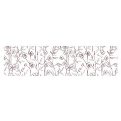 Pencil Flowers Satin Scarf (Oblong)