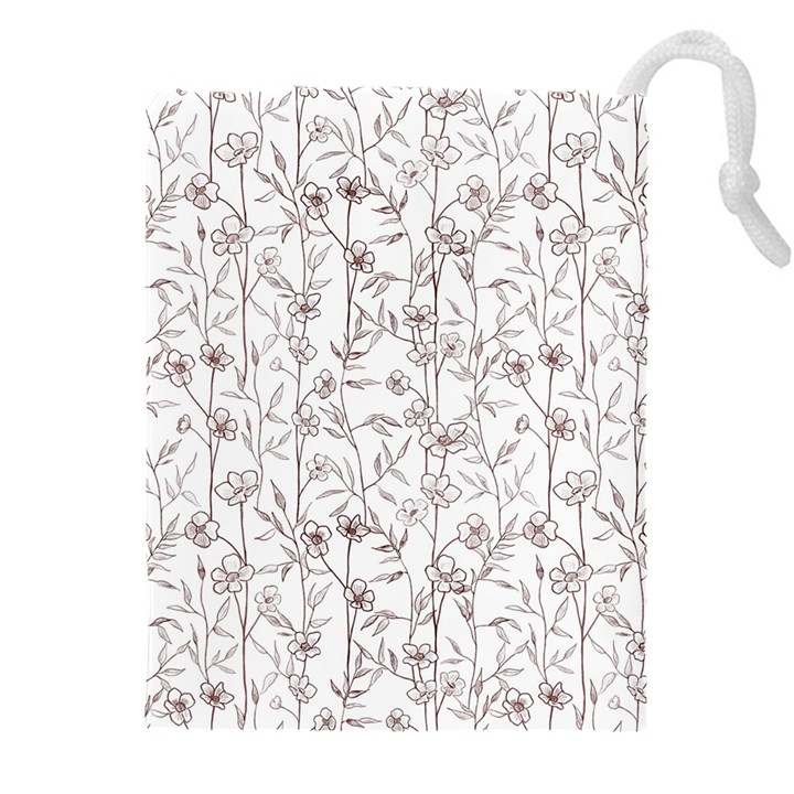 Pencil Flowers Drawstring Pouch (5XL)