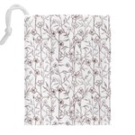 Pencil Flowers Drawstring Pouch (5XL) Back