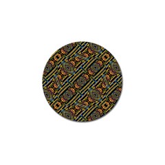 Electric Neon Lines Pattern Design Golf Ball Marker by dflcprintsclothing