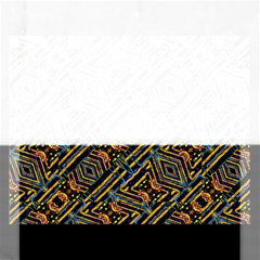 Electric Neon Lines Pattern Design Rectangular Jigsaw Puzzl