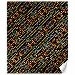 Electric Neon Lines Pattern Design Canvas 8  X 10  by dflcprintsclothing