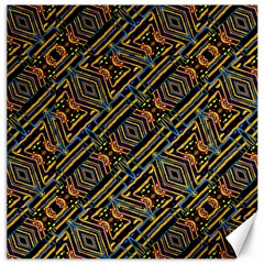 Electric Neon Lines Pattern Design Canvas 12  X 12  by dflcprintsclothing