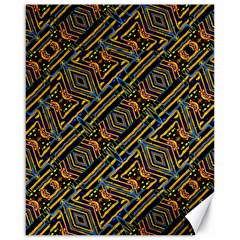 Electric Neon Lines Pattern Design Canvas 16  X 20  by dflcprintsclothing