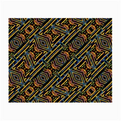 Electric Neon Lines Pattern Design Small Glasses Cloth (2 Sides) by dflcprintsclothing